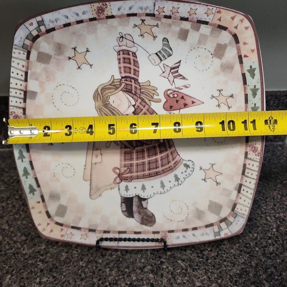 LTD Commodities Primitive Country Christmas Angel Cookie Serving Tray w/ Spatula